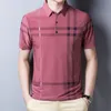 Camisa Polo Masculina de Verão de Manga Curta Polo Business T-Shirt Estampada Slim Fit Vestuário Streetwear Casual Moda Masculina Tops 220615