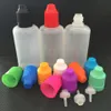 E Liquid Bottles Soft empty 5ml 10ml 15ml 20ml 30ml 50ml 100ml eye round dropper PE plastic squeeze bottles with child proof cap277279795