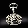 Keychains Tree of Life Keychain Stainless Steel Key Chain Women Bag Accessories Keyring for Men Gift Souvenir Biblo Llaveros Mujer K32s01key