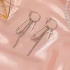 Dangle Earrings & Chandelier Simple Punk Hip Hop Safety Pin Stud Cross Metal Gold/Silver Color Earring For Women And Men Party Jewelry GiftD