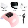 Nageltorkar Portable Pink Machine UV LED -lampa 306090S timer USB -kabel Hemanvänd Gel Lack Tool 220921