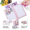 216 Färger Nagelips Display Book Diy Nail Art som visar hylla gel nagellack färgkortsdiagram målning dedikerad displaybräda 220726