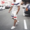 2022 Tracksuits Fashion Design T-Shirt shorts 2 Piece Sets Solid Color Suit High Quality men s sweat suits Hip Hop mens jogger