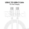 USB C 60W Schnellladekabel PD Ladegerät 20W für iP Huawei Xiaomi Samsung Datenladekabel 1m 3ft 2m 6ft TPE-Kabel