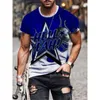 Hard Rock Pattern 3D Print Мужская рубашка Summer Casual All Match Oversize T shirts Свободные негабаритные дышащие спортивные топы 220629