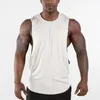 Marca de verão masculino casual tampas soltas Tamas sem mangas camisetas cair na luta de gata Músculos Joggers Vest Gym Clothing Workout Plus Size 220621