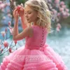 Kız elbiseler erik çiçek kız elbise çocuk kabarık prenses elbisesi yeşil bebek doğum günü 2022 vestido ceremonie fillegirl's