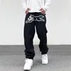 Ropa cão impressão streetwear homens hip hop baggy jeans calças y2k roupas retas soltas goth denim calças pantalones vaqueros 220726