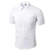 メンズカジュアルシャツ2022年のソーシャルサマーシャツのマン短袖ホワイトブランドメンズ衣料品の栽培道徳のユニフォーム