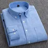Мужская мужская полосатая рубашка с длинным рукавом хлопчатобумажный бизнес повседневная мужская социальная платье рубашки фланелевая кнопка вверх longsleeve для мужчин 220401