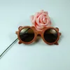 Nouveau mignon dessin animé ours lunettes de soleil enfants lunettes de soleil rondes garçons filles Vintage lunettes à la mode lunettes enfants mode DLH927