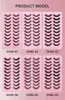 Curling Cat Eye Lashes 3D False Eyelashes 10 Pairs Large Curved Natural Fluffy Wispy Soft Fake Eyelash Volume Faux Mink Lashes Extension Russian Curly