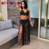 Posinepear Sexy Crochet Tassel Dwuczęściowy Spódnica Set Beach Party Dress Damska Letni Basen 2 Sztuk Dopasowywanie Zestawy Hurtownie 220423