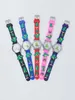 Fashion 3D Cartoon Boys Watches for Children Rubber Students Kids Quartz Wristwatches Football Dolphin Butterfly Dinosaur Fruit Animal Style