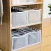 Jeans Compartment Storage Closet Clothes Mesh Separation Box Stacking Pants Drawer Divider Can Washed Home Organizer 220618