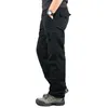 Pantalons pour hommes Utilitaire Hommes Hommes Mode Casual Multi Poche Fermeture Éclair Boucle Mâle Cargo Outillage Extérieur Pantalon Hommes