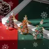 Świąteczna przyjęcie przychylność Diamond Key Chain Xmas Tree Blakein wisior zębów cynk urok wiszący wisiorki domowe noworoczne dekoracje świąteczne