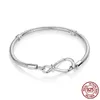 Bracciali in argento sterling 925 Bracciale con ciondoli a catena a forma di serpente dal design originale per le donne Gioielli fai-da-te Misura perline Pandora con logo Box Design Lady Gift