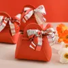 Sacs cadeaux en cuir bleu pour accessoires faveurs de mariage boîtes d'emballage de cosmétiques boîte de bonbons emballage fête de réception-cadeau pour bébé 5849979