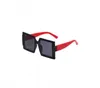 6158 occhiali da sole moda con montatura grande Occhiali da sole quadrati da donna Red Street Photo in rete