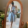 Casual Dresses Gray-Blue Strapless Dress Ladies 2022 Fashion Summer Halter ärmlös Sexig A-Line One Piece Women Elegant Chiffon Dressescas