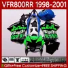 OEM-bodys voor HONDA VFR 800RR 800 CC RR INTERCECTOR 1998-2001 128NO.150 VFR-800 VFR800 RR VFR800RR GROENE REPSOL 98 99 00 01 800CC VFR800R 1998 1999 2000 2001 FUNLINGSET