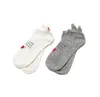 Japanese Designer Human Socks Heart and Letter Embroidery Men and Women Short Sock Slippers Sports Socks