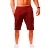 Men S Beach Linen Solid Shorts For Boys Homme Mens Man Jeans mannelijke casual broek 220621