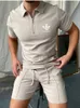 Män lapptäcke polo skjorta sommarmodell toppar kort ärm avslappnad sexig snabb torr herrkläder s 3xl 220606