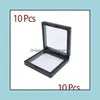Sunglasses Cases Bags Eyewear Accessories Fashion 5/10Pcs 3D Floating Picture Frame Shadow Jewelry Box Display Stand Ring Pendant Holder P