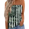 Kvinnors tankar Camis Douhoow Women Summer Tube Tops AMERICAN FLAGG STRIPLESS TOP SEXY STERKY BANDEAY TANK STEREEED CROP TOPPOMENS