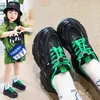 푸 여자 여름 뉴 할로우 메쉬 스포츠 신발 2022 어린이 패션 소년 캐주얼 비 슬립 어린이 레이스 업과의 다목적 학교 운동화 g220527
