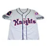 Xflsp #9 Roy HOBBS 1984 New York Knights The Natural Movie Button-Down-Baseballtrikot 100 % genähte individuelle Trikots Grau Weiß Vintage