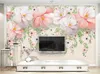 Papel de parede de mural personalizado HD Quarto floral pintado à mão aquarela da sala de aquarela da sala de estar 3d tv parede de fundo