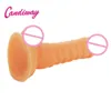 Candiway Realistic Dildo Flexible penis textured cock shaft suction cup female masturbation virgina G Spot sexy toy for women