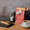 2IN1 Sacchetti di caffè Sigillante Cucchiaio da caffè in legno con clip per borsa Cucchiaio da tavola in legno massello di faggio Cucchiaio da tè in chicchi di caffè RRA12766