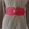 Belts Luxury Ladies Wide Belt Faux Leather Adjustable Length Vintage Buckle Fashion Wild Pin Women's Waist BeltBelts