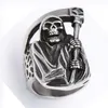 Wedding Rings Mens Boys Vintage Rugged Skull Fashion Punk Party Biker Jewelry Sickle Ring Halloween Explosion JewelryWedding