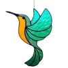 Objets décoratifs Figurines Verre Colibri Pendentif Ukrainien Suncatcher Ornement Pour Intérieur Extérieur Jardin Cour Décoration Charme Cadeau