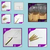 Hook Needles Hair Accessories Tools Products 10st Micro Rings Loop Tool Threader Pling Needle Används med tång och pärlor för mänsklig fjäder