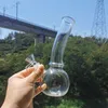 Kleine maat 8 inch handgeschilderde glazen water bong waterpijp met prachtige patronen Olie DAB Rigs rokende pijpen