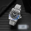 Silberne Edelstahl-Herren-Mechanische Uhr 8215 Hochwertiges Uhrwerk Saphir Wasserdicht Reisezeit Selbstaufziehende Super Leuchtende Modeuhr