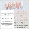 2022 New Popular Tulip Flower 3D Nail Art Sticker Spring Elegant Pink Nail Decals DIY Back Glue Decoration Nail Tips Accessories2378925