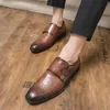 British Retro Fashion Patchwork Metal Chain Oxford Shoes for Men Moccasins Wedding Prom Homecoming Party Footwear Zapatos Hombre