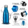 350ML 500ML 750ML 1000ML Gourde Bottiglia d'acqua isolata Acciaio inossidabile Sport all'aria aperta Termo Thermos isotermico 220617