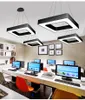 Hanger lampen modern plafondlicht led holle vierkante kantoorlijn internet café gym engineering op maat hangende lichte spendant
