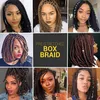 3x kutu örgüler tığ işi saç 14 18 24 inç ombre renk sentetik el yapımı örgü saç uzantıları siyah kadınlar için 22 kök