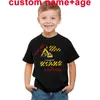 Grävmaskin t -shirt ditt eget designnamn flickor anpassade barn diy nummer ålder t shirt baby pojkar kort ärm t shirt barn 220616