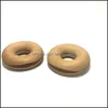 Clips de sac Organisation de stockage à domicile Housekee Garden Beech Donuts Noix noires Scellage en bois Creative Solid Wood Snack Tea Bags Clip In T