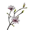Flores decorativas Guirnaldas MBF Estilo retro Flor de magnolia falsa artificial para casa de bodas